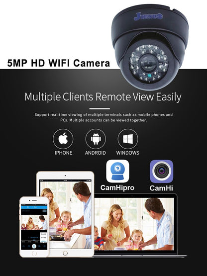 5MP 1080P Wifi IP Camera Dome Indoor Cctv Security Surveillance NightVision Infrared  Video Wireless Home Cam Onvif CamHipro