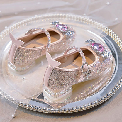 Fashion Elegant Soft Sole Anti-slippery Versatile Dress Leather Shoe for Party Autumn New Children Princess Shoes for Girls