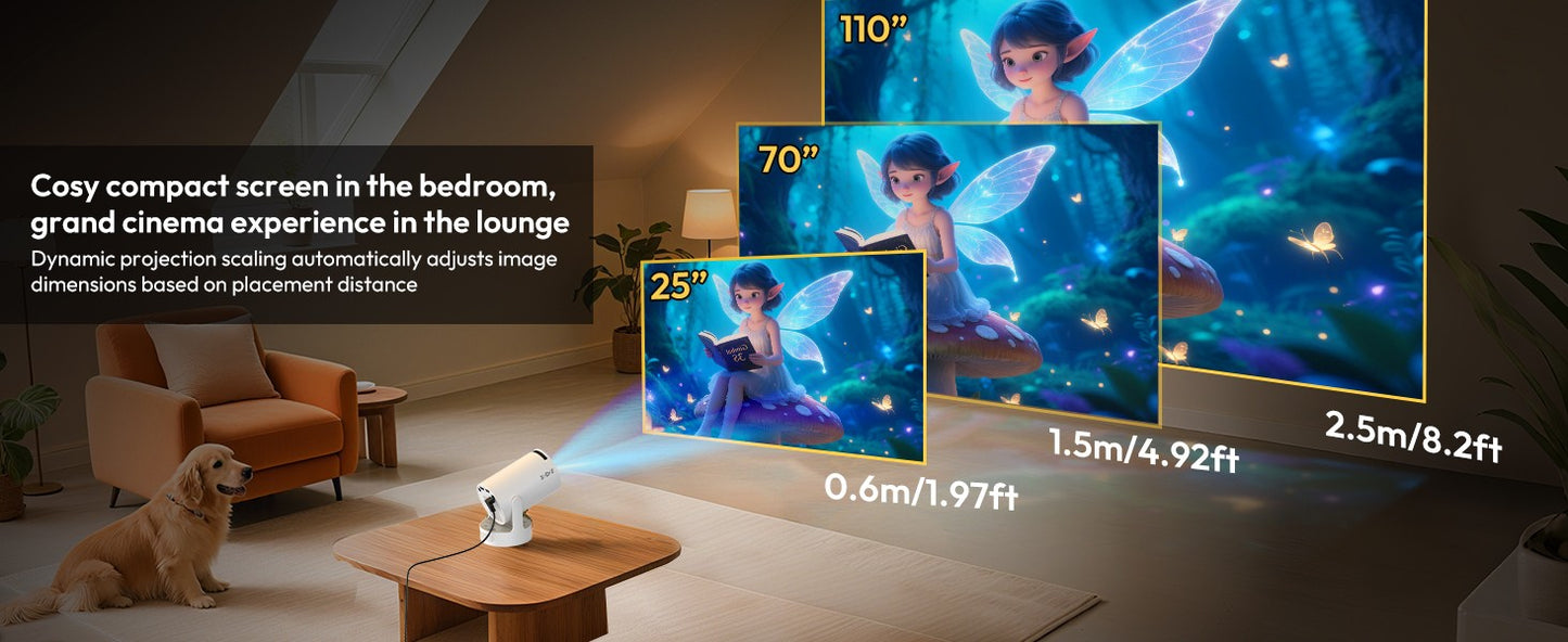 Projetor XGODY 4K HY300 Pro+ com alto-falante de 5W integrado 1280*720P Android 11 12000 Lumens Wifi6 BT5.4 Projetor Externo Portátil