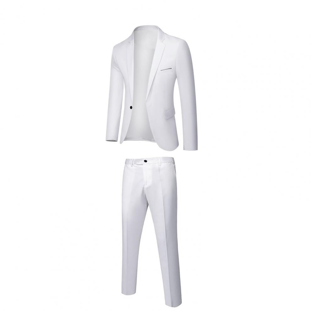 Blazer Pants Men Suit Korean Style Slim Fit Buttons Formal Suit Temperament Single breasted Spring Business Suit Pants