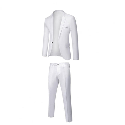 Blazer Pants Men Suit Korean Style Slim Fit Buttons Formal Suit Temperament Single breasted Spring Business Suit Pants
