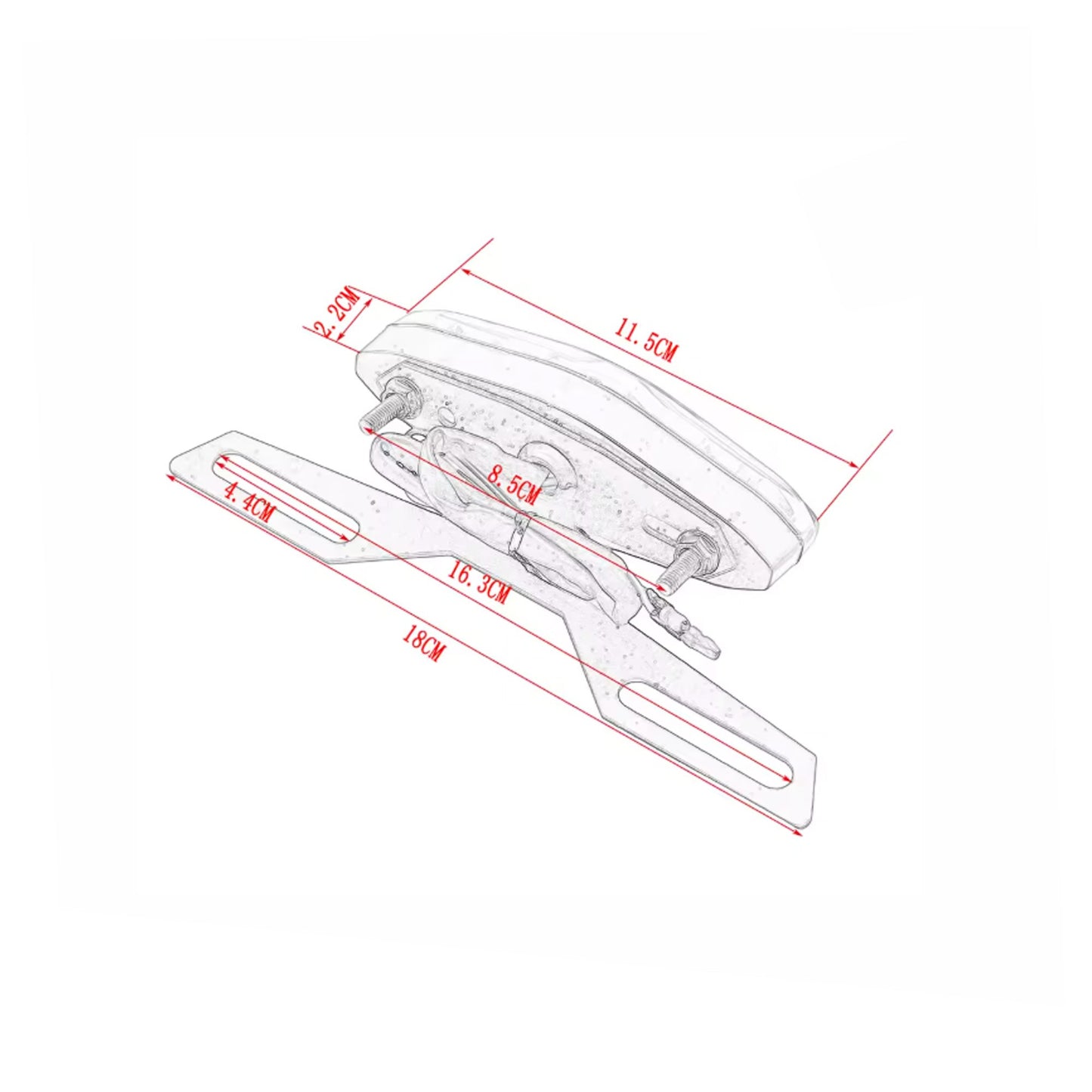 Luz Traseira de LED Universal 12V para Motocicleta, Luz de Freio, Luz Traseira Retrô, Luz de Condução Adequada para a Maioria das Scooters, Motocross, Peças de Quadriciclos