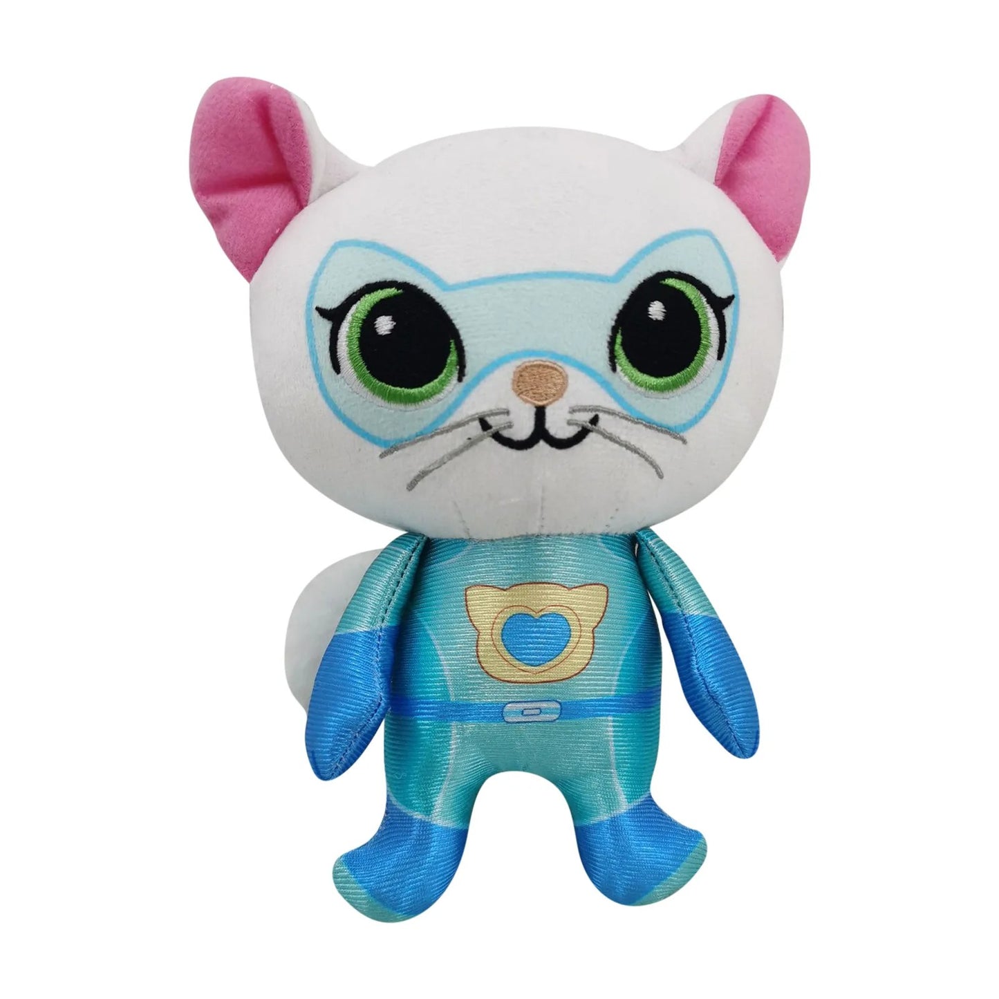 Super Kitty Team Crystal Super Soft Plush Toy Doll Blue Kitten Green Kitten Yellow Kitten Doll Children's Toy Holiday Gift