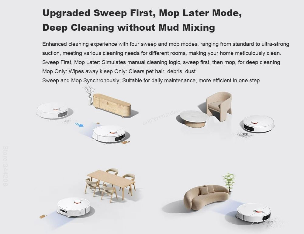 XIAOMI MIJIA Smart OMNI Robot 2 Vacuum Cleaners Mop Collection Self Cleaning Doc Empty Dust 75 Days of Continuous Garbage Collec