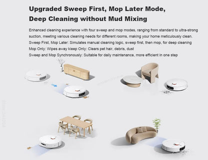XIAOMI MIJIA Smart OMNI Robot 2 Vacuum Cleaners Mop Collection Self Cleaning Doc Empty Dust 75 Days of Continuous Garbage Collec