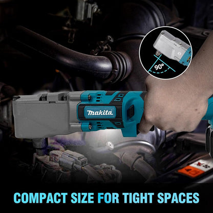 Chave de Impacto Elétrica sem Fio Makita 4800RPM, Chave Catraca de 90 Graus para Bateria Makita 18v
