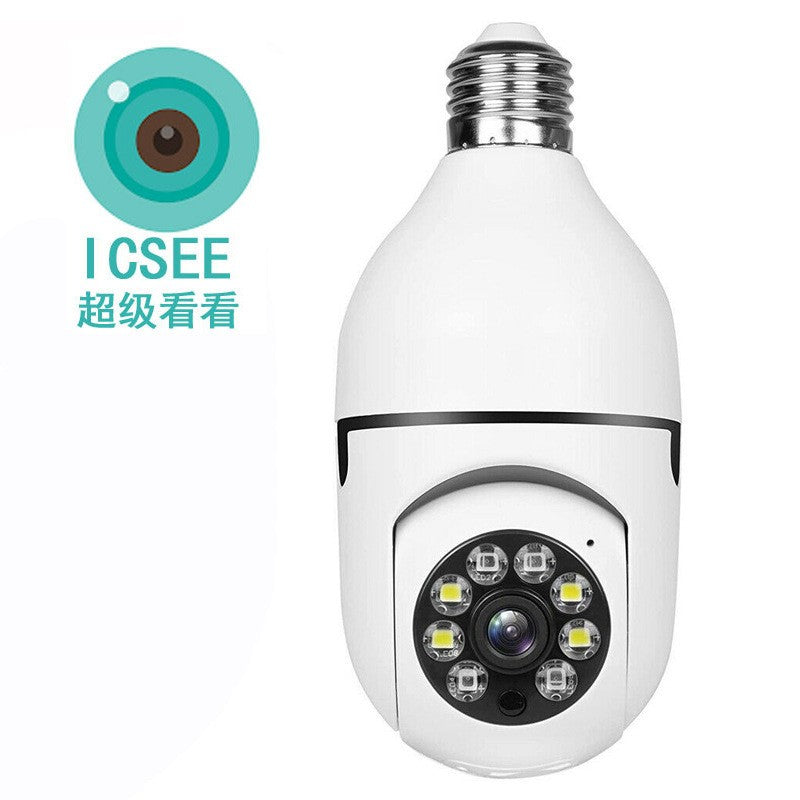 ICSEE 2MP Wifi Camera E27 Surveillance Camera Color Night Vision 360° Rotating Human Tracking Security Protection Smart Home