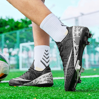 Men Soccer Shoes Adult Kids FG Football Boots Cleats Grass Training Turf Shoes Outdoor Non Slip Futsal Sneakers Unisex