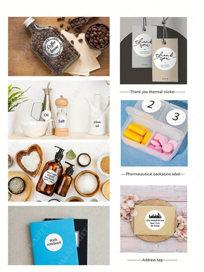 Makrlife P50 Thermal Label Printer Business Label Maker Custom Sticker Printing Machine For Home Use, DIY Stickers, Commercial