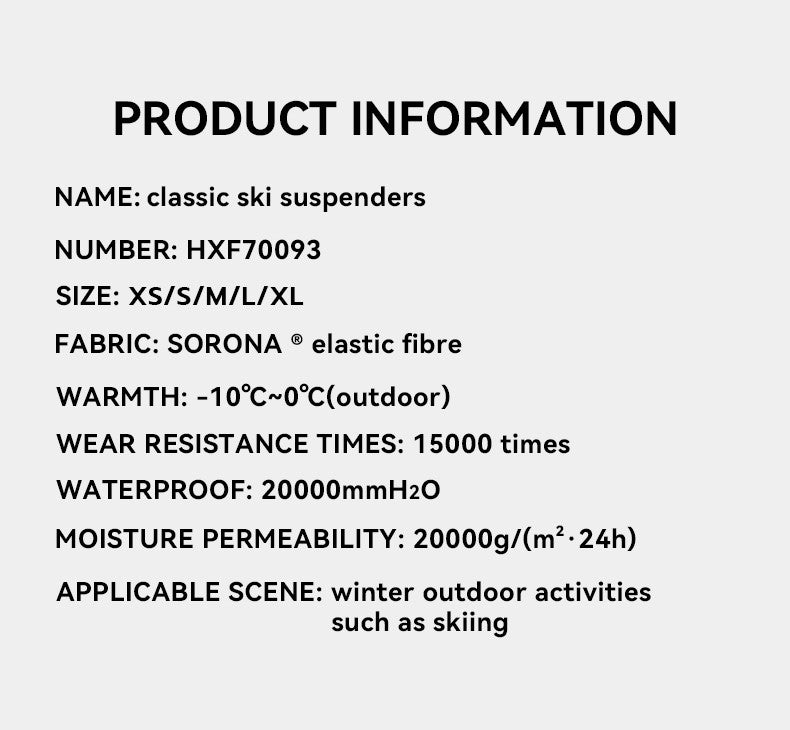 VECTOR Thick Men Women Ski Pants Straight Overalls Jumpsuit Skiing Bib Waterproof Winter Warm Windproof Outdoor Sports Snowboard