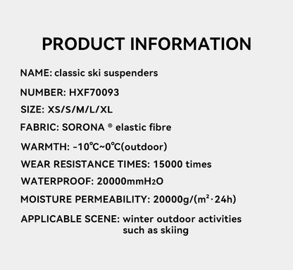 VECTOR Thick Men Women Ski Pants Straight Overalls Jumpsuit Skiing Bib Waterproof Winter Warm Windproof Outdoor Sports Snowboard