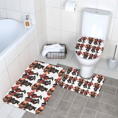 Team Fortress 2 TF2 3 Pcs Bath Mat Bathroom Set Toilet Lid Cover Home Decor Non-Slip Carpet Floor Rug