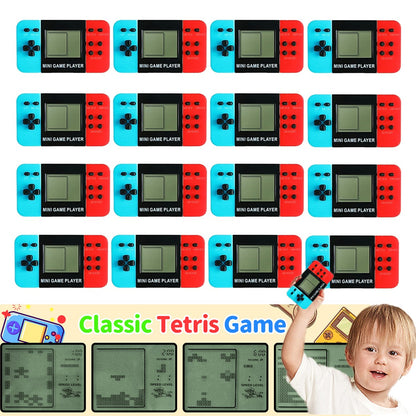 12-100pcs Mini Handheld Game Console Keychain Video Game Party Favors For Kids Birthday Christmas Gifts School Classroom Prizes
