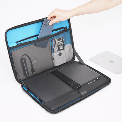 13 14 15.6 17 inch Laptop Sleeve Shoulder Bag Shockproof Computer Bag Waterproof EVA Protective Carrying Case Black