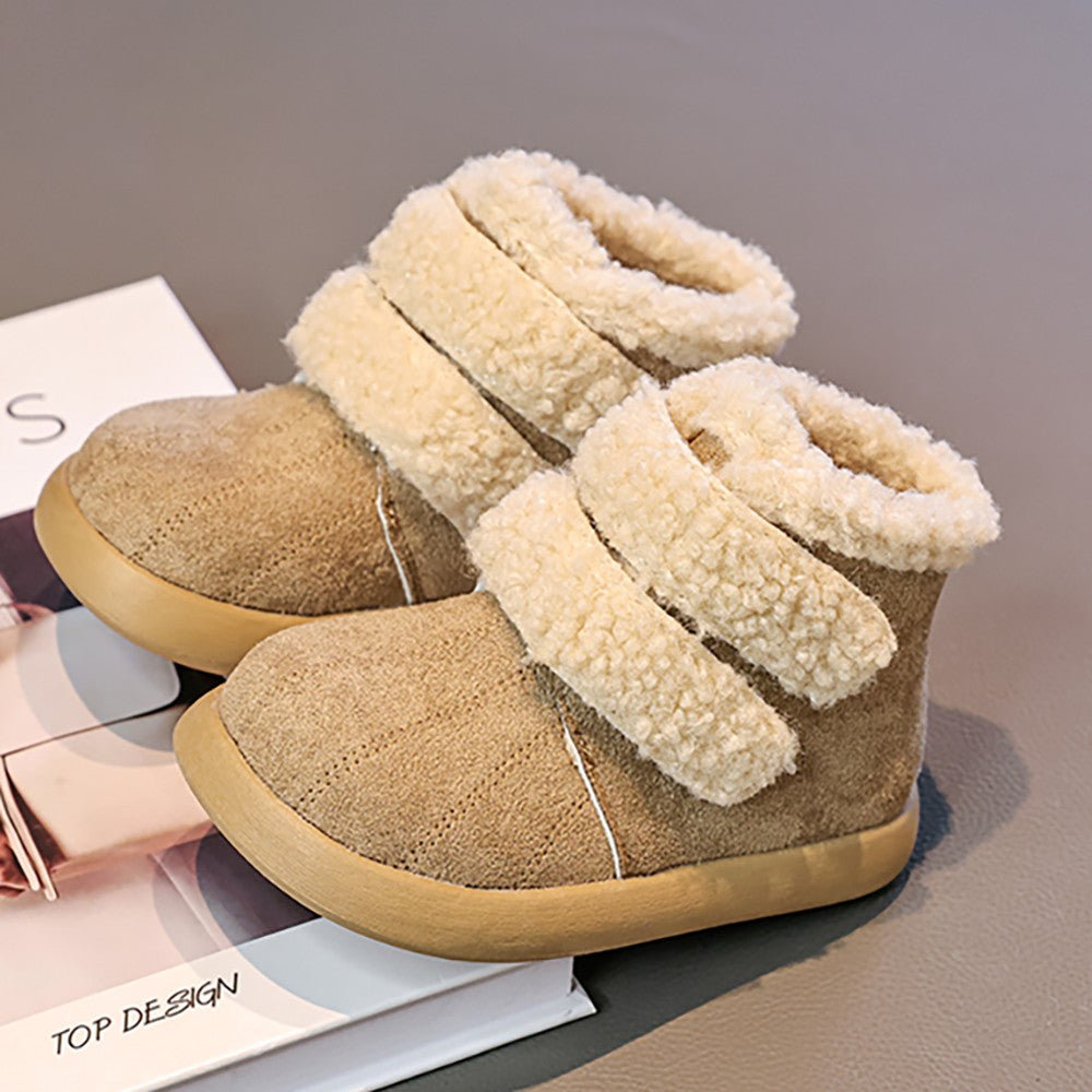 Thick Warm Plush Boots For Children 2025 New Designers Teenager Kid's Padded Boots Outdoor Hiking Boy's Girl's Snow Boots