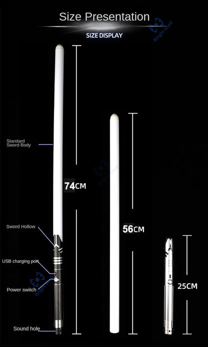 Metal Lightsaber Sword Toys RGB Light Saber 15Color Change Kids Soundfonts Force FX FOC Blaster Toys Jedi Sword Gift