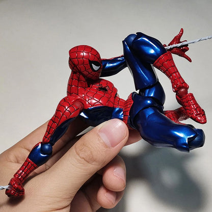 Revoltech Spiderman Figura Amazing Yamaguchi No.002 Homem-Aranha Boneco de Ação Modelo de Coleção Peter Parker Figuras Articuladas Brinquedos