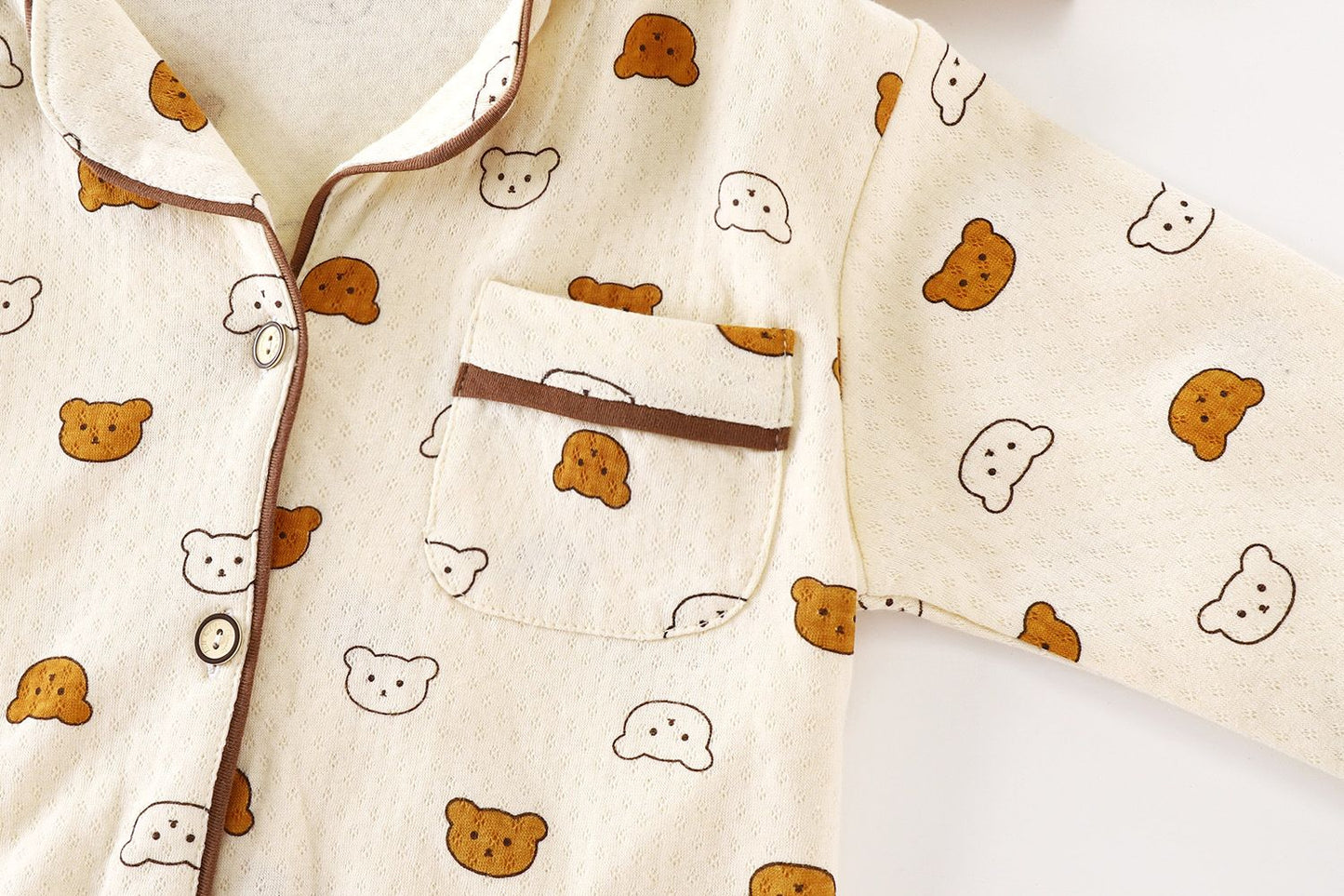 Kids Spring Summer Pajamas Set Cute Cartoon Print Long Sleeve Lapel Soft Sleepwear for Boys Girls Baby Casual Loose Loungewear