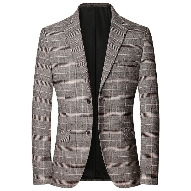 New Spring Men Formal Wear Plaid Blazers Jackets Man Business Casual Suits Coats Quality Male Slim Fit Blazers Jackets Coats 4XL