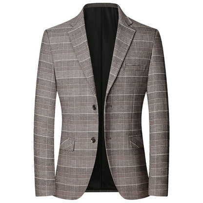 New Spring Men Formal Wear Plaid Blazers Jackets Man Business Casual Suits Coats Quality Male Slim Fit Blazers Jackets Coats 4XL
