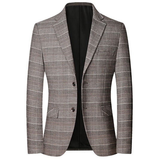 New Spring Men Formal Wear Plaid Blazers Jackets Man Business Casual Suits Coats Quality Male Slim Fit Blazers Jackets Coats 4XL