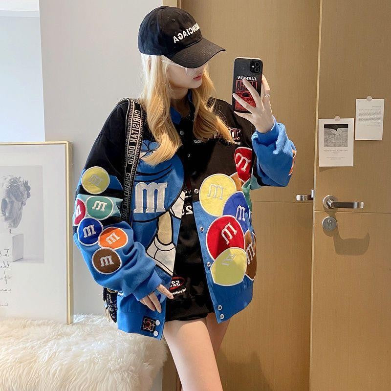 Streetwear Jacket Women Embroidery Oversized Varsity Jacket Men Spring Autumn Baseball Coat Outwears Youth Unisex Clothing