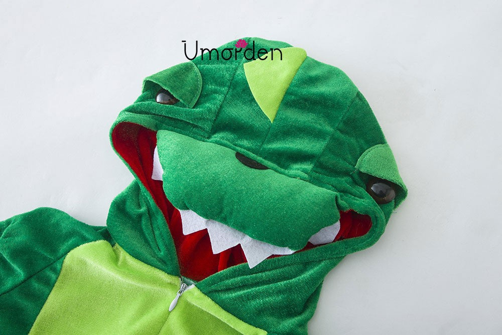 Cute Child Dinosaur Kugurumi Costume Cosplay Boys 2-4T 4-8Y Green Black Kindergarten School Party Game Role Play Suit Umorden
