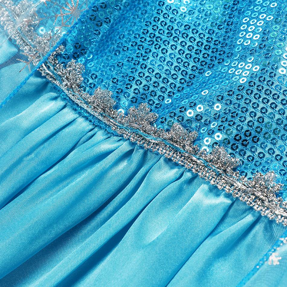 Girls Snow Queen Elsa Kids Costumes for Girl 2025 Carnival Party Prom Gown Robe-Playing Children Clothing Toddler Princess Dress