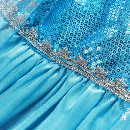 Girls Snow Queen Elsa Kids Costumes for Girl 2025 Carnival Party Prom Gown Robe-Playing Children Clothing Toddler Princess Dress