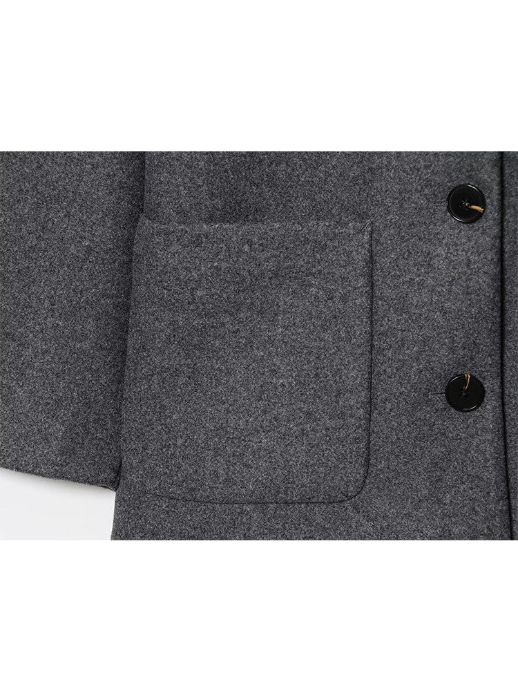 TFMLN Winter New Ladies Solid Jackets Elegant Long Sleeve Pockets Coat Fashion Scarf Collar Warm Short Jacket Streetwear