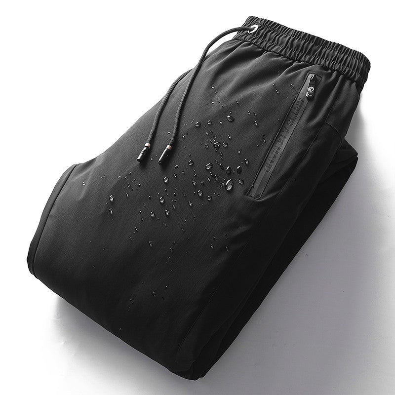 Men's Down Pants Autumn Winter New Solid Color Thickened Warm Outdoor Travel Adventure Harem Pants Men's Plus Size Casual Pants