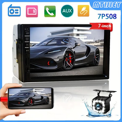 MTIJIEY 2 din Rádio Automotivo 7" HD Tela Touch Autorádio Player Multimídia Universal Carro Estéreo MP5 BT TF FM Câmera