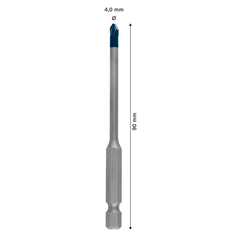 BOSCH EXPERT HEX-9 Broca de cerâmica dura, vida útil 10 vezes mais longa, alta dureza do material, broca de pedra 2608900590 2608900588