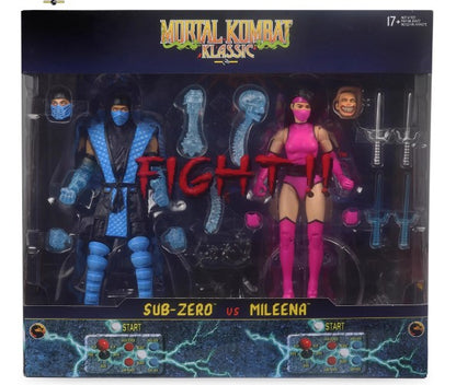 2pcs/set Game Mortal Kombat Spawn Sub Zero Scorpion KITANA LIU KANG Reptile 7" Articulated Action Figure Toys 17cm