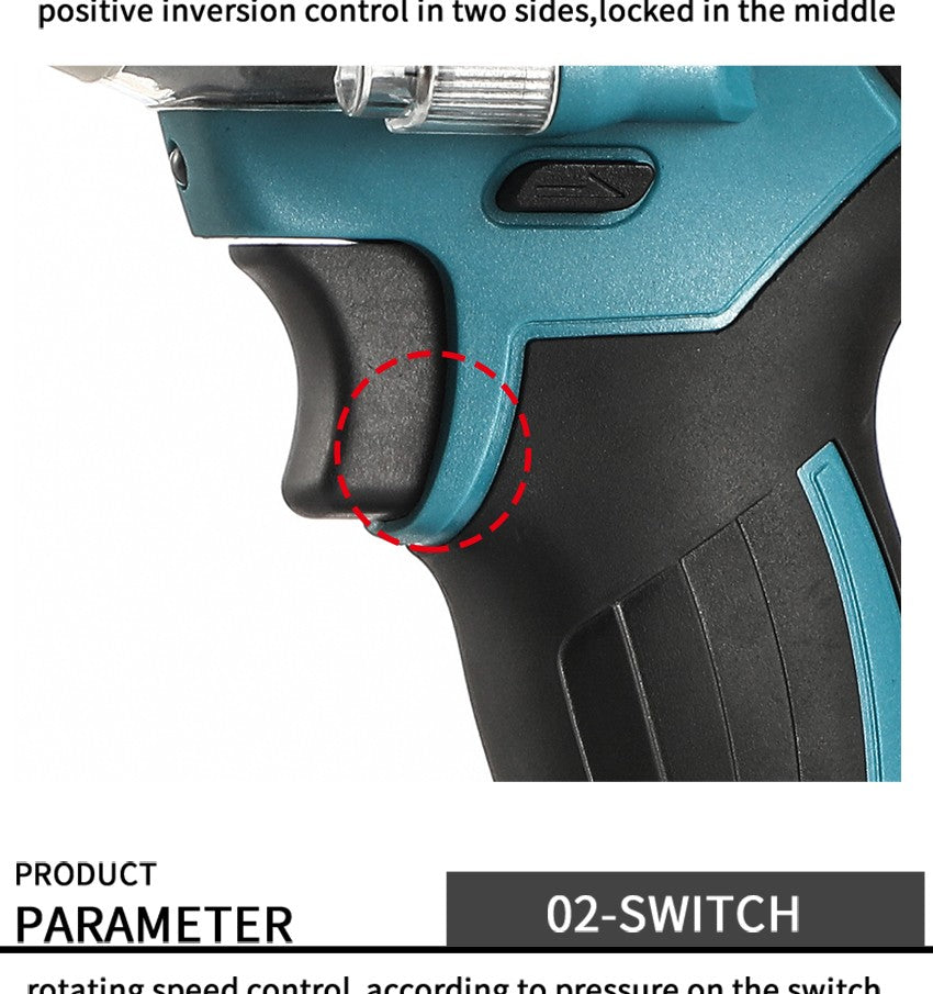Chave de impacto elétrica sem escovas com carregador de lítio, ferramenta de reparo automotivo manual de alto torque, com soquetes, tipo pistola de impacto.