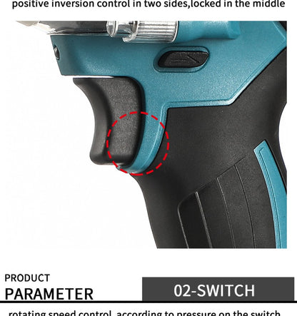 Chave de impacto elétrica sem escovas com carregador de lítio, ferramenta de reparo automotivo manual de alto torque, com soquetes, tipo pistola de impacto.