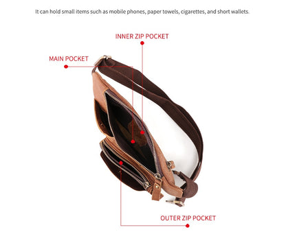 Genuine Leather Waist Bag Men Women's Belt Bag Casual Waist Packs  for Phone Pouch Travel Chest Bag Crossboby Shoulder Bag