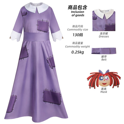 Adult Pomni Cosplay Cartoon Costume Women Amazing Digital Freak Circus Cosplay Ragatha Jax Caine Gangle Zooble Kinger Costumes