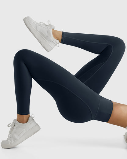 Women V Cross Waist Butt Lifting Leggings with Pockets High Waist Yoga Pants Workout Running Gym Fitness Sports Leggings Female