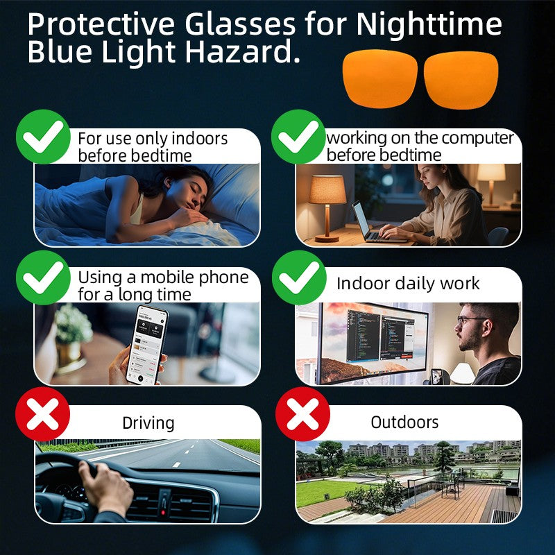 SHINU sleep better red lenses blue light filter glasses for men orange eyepieces gaming glasses Sleep aid glasses man customized