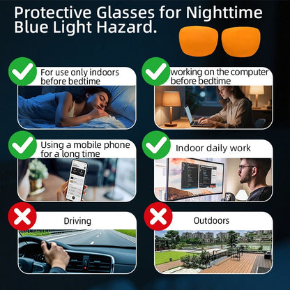 SHINU sleep better red lenses blue light filter glasses for men orange eyepieces gaming glasses Sleep aid glasses man customized