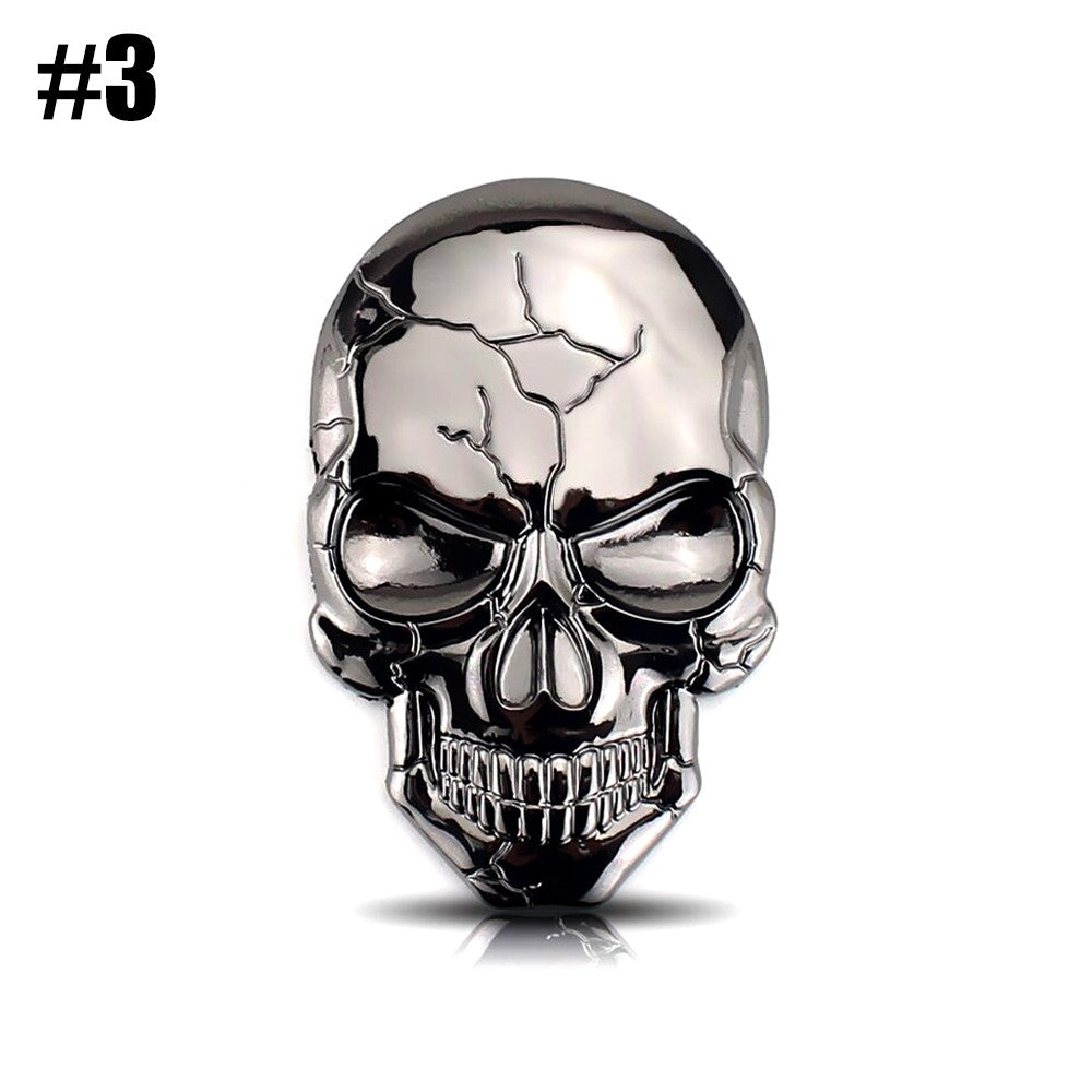 1Pcs 3D Metal Devil Skull Car Emblem Sticker Chrome Auto Badge Sticker Bumper Decal for Car SUV Truck Motorcycle