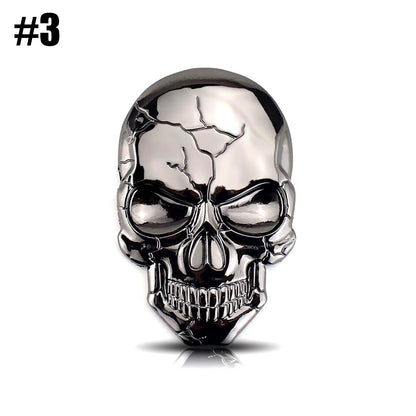 1Pcs 3D Metal Devil Skull Car Emblem Sticker Chrome Auto Badge Sticker Bumper Decal for Car SUV Truck Motorcycle