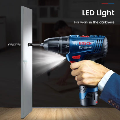 Furadeira Elétrica Bosch GSR120 Li 12V Parafusadeira Sem Fio Profissional Furadeira de Impacto Recarregável Ferramentas Elétricas Multifuncionais