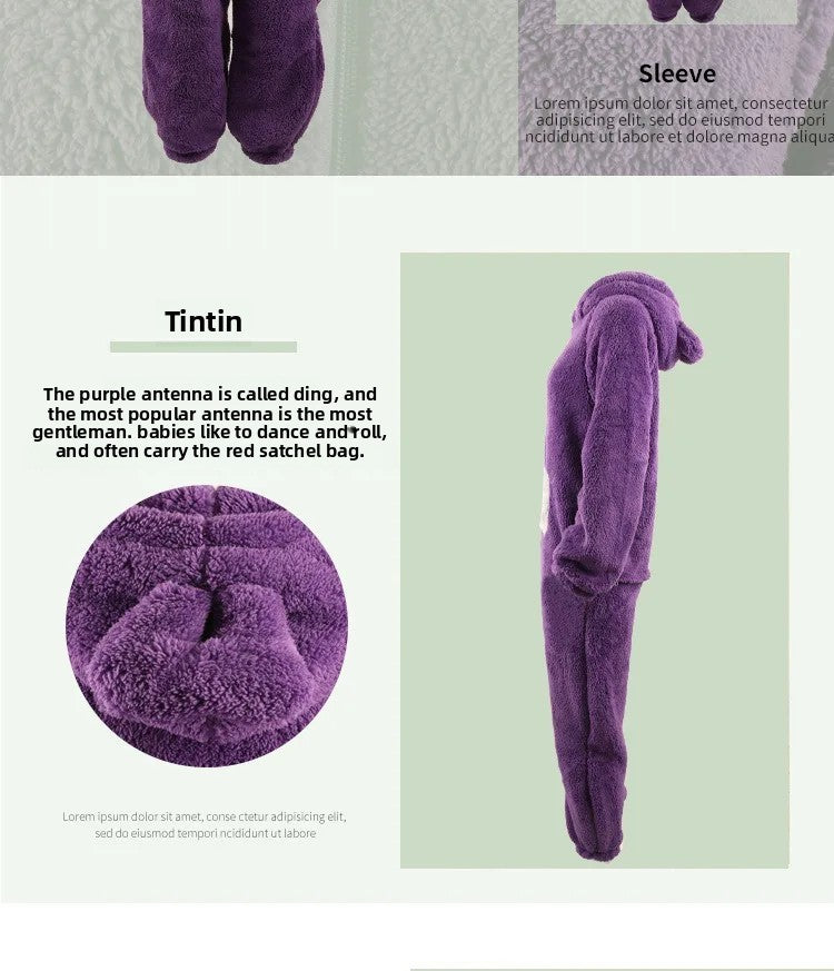 Adorable Baby Antenna Winter Pajamas Adult Children Boys Girls Cartoon Home Clothes Overalls Sleepwear for Teenage Girls