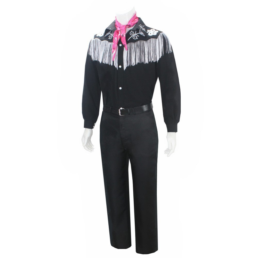 Costume De Cosplay Du Film Ken Pour Adulte, T-shirt Noir, Écharpe Rose, Ensemble Complet, Princesse, Ixde Carnaval D'Halloween