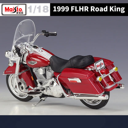 Maisto 1:18 Harley Davidson 1999 FLHR Road King Liga Clássica Modelo de Moto Simulação Metal Brinquedo Modelo de Moto Presentes para Crianças
