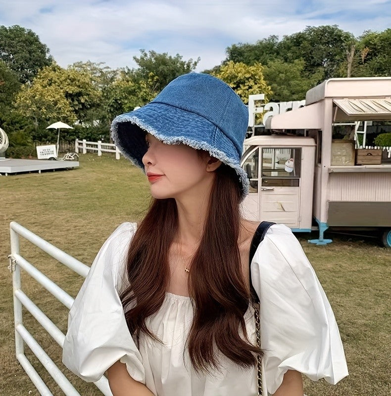 1pc 2024 New Spring/Summer  Fisherman Hat, Sun Hat, Casual And Fashionable, Suitable For Travel, Protects Against Uv Rays
