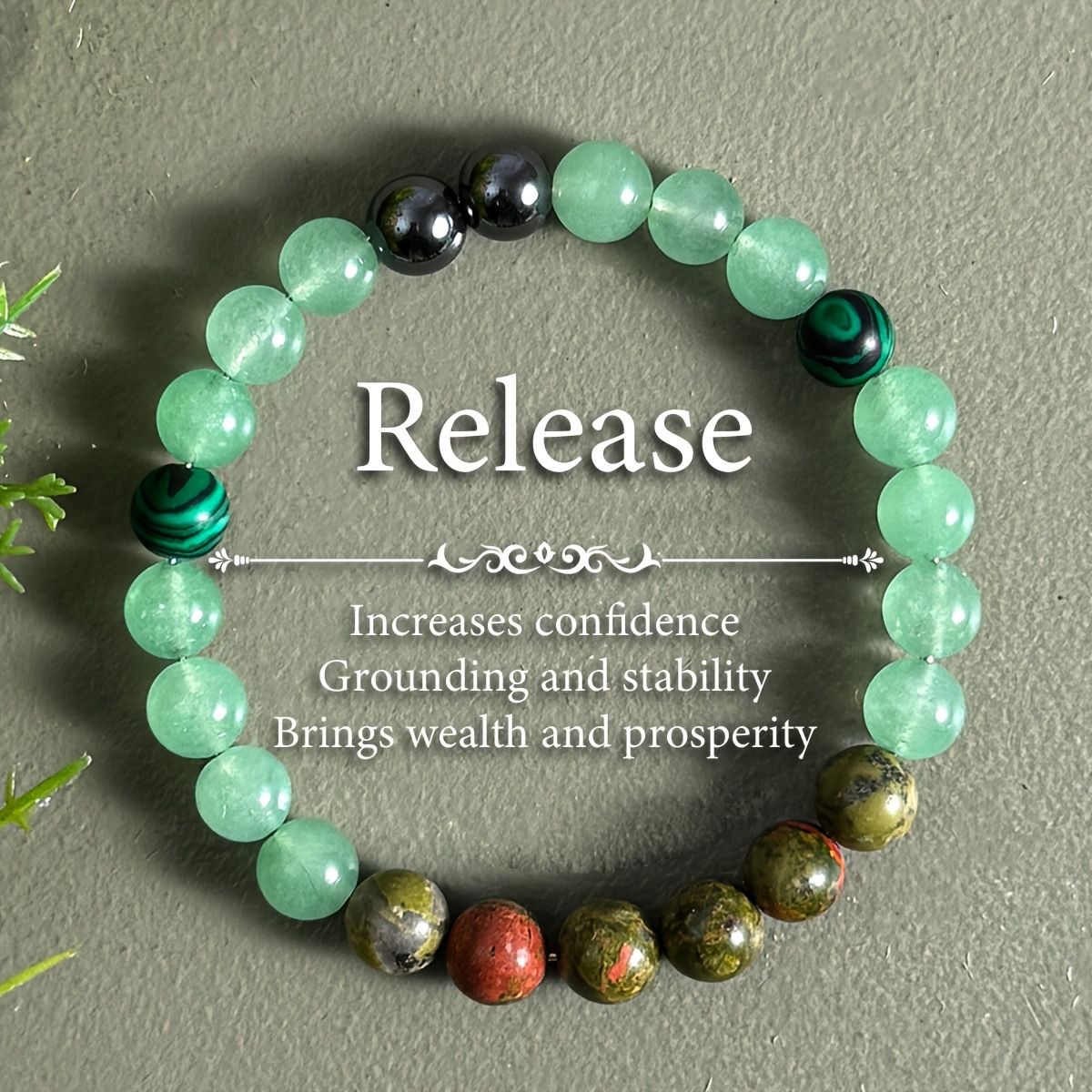 Pulseira de Contas de Pedra Natural Simbólica Feminina Masculina Alívio da Ansiedade Proteção Dinheiro Espiritual Joia do Amor-Próprio
