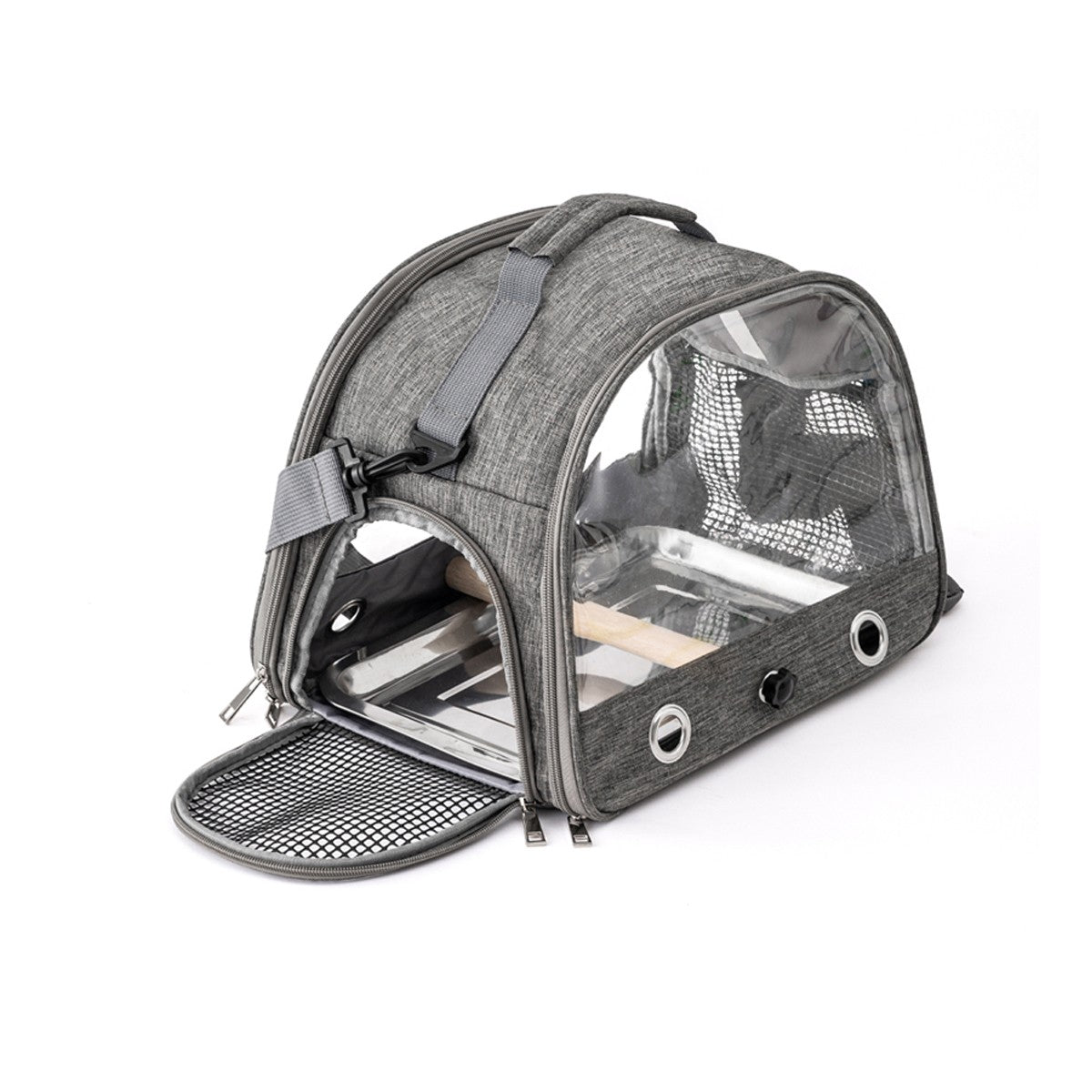 Bolsa de transporte portátil para pássaros pequenos, para papagaios, periquitos, com janela lateral de acesso, dobrável, para uso externo